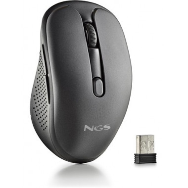 NGS Raton Inalambrico Recargable Tipo C EVO SPOOK Negro