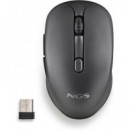 NGS Raton Inalambrico Recargable Tipo C EVO SPOOK Negro