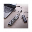 NGS Hub Usb 10 Puertos 3.0 5Gbps Con Interruptor Individual y Alimentacion 12V/4A IHUB