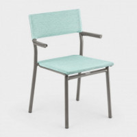 Silla de Jardín Oron Batyline® Duo Azul Mistral Blue-titane para Exterior LAFUMA Mobilier®