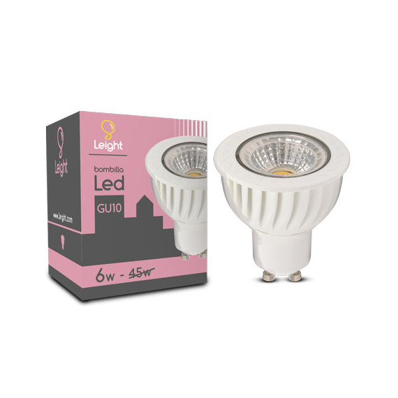 Bombilla GU10 6W Luz Fría  LEIGHT