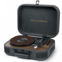 Tocadiscos Vintage MUSE con Emisor BLUETOOTH y USB Gris MT207DGB