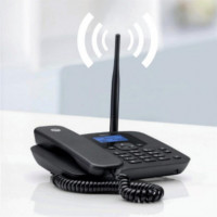 Teléfono Fijo MOTOROLA FW410L con Tarjeta Sim Gsm 4G Negro