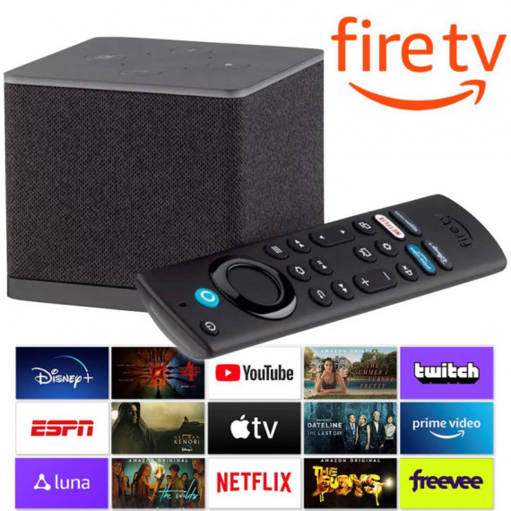 AMAZON Fire TV Cube (2022), Control por Voz Alexa, Wifi 6, Ultra HD 4K