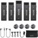 Kit 4 Micrófonos BOYA BY-W4 sin Cable 2.4HGZ