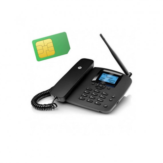 Teléfono Fijo MOTOROLA FW200L con Tarjeta Sim Gsm Negro