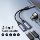 Cable Adaptador de Audio 2 en 1 Usb-c a Usb-c + Usb-c Audio  JOYROOM