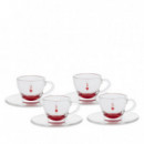 Set BIALETTI 4 Tazas Cristal