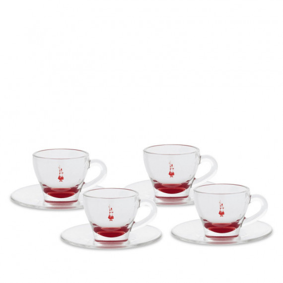 Set BIALETTI 4 Tazas Cristal