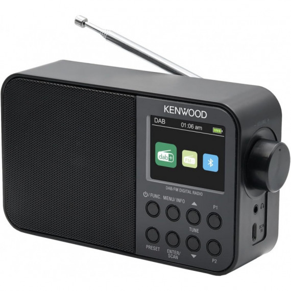 Radio Portátil Digital KENWOOD CR-M30DAB-B Negro
