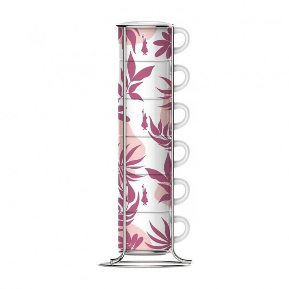 Set BIALETTI 6 Tazas Apilables Flores