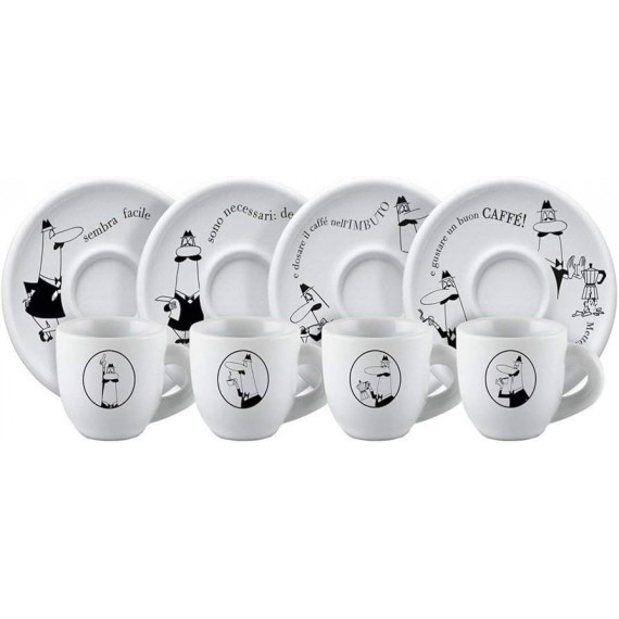 Set BIALETTI 4 Tazas Moka Carrusel