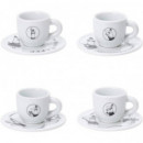 Set BIALETTI 4 Tazas Moka Carrusel