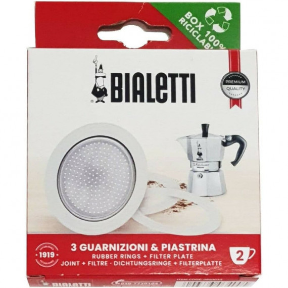 Set de 3 Juntas + Filtro de Repuesto BIALETTI 2 Tazas