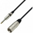 Cable Xlr-canon Macho a Jack Macho Mono 6,3MM 3MTRS.  DIMELEC