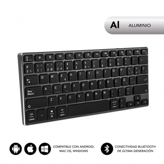 Teclado BLUETOOTH Aluminio Advance Compact  SUBBLIM