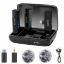 Kit 2 Micrófonos BOYA BOYAlink sin Cable 2.4HGZ con Multiconexión
