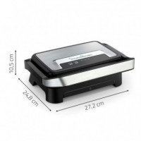 Parrilla Eléctrica/ Sandwichera MOULINEX1000W GI270D10 Inox-negro  MOULINEX