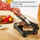 Parrilla Eléctrica/ Sandwichera MOULINEX1000W GI270D10 Inox-negro  MOULINEX