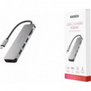 Docking SITECOM Usb-c a HDMI + Hub + Lector Tarjeta