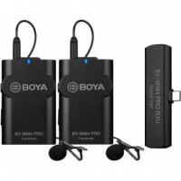 Sistema de Micrófono Inalámbrico 2.4GHZ (2 Transmisores + 1 Receptor) Tipo C BOYA BY-WM4 PRO-K6