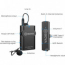 Sistema de Micrófono Inalámbrico 2.4GHZ (2 Transmisores + 1 Receptor) Tipo C BOYA BY-WM4 PRO-K6