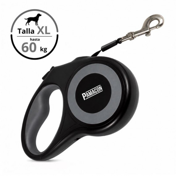Correa de Perro Retractil 5 Metros PAMACON Talla Xl
