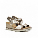 Fluchos Sandalias Plateadas F1973-ALUMIN PLATINO