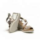 Fluchos Sandalias Plateadas F1973-ALUMIN PLATINO