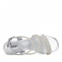 XTI Sandalias de Mujer Plata 145260-PLATA
