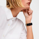 Reloj Analógico/digital de Acero Dorado y Brazalete de Nylon Negro Bet  TOUS