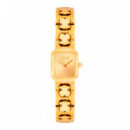 Reloj Analógico con Brazalete de Acero Dorado Icon Time  TOUS