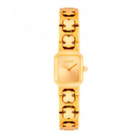 Reloj Analógico con Brazalete de Acero Dorado Icon Time  TOUS