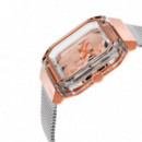 Reloj Analógico con Brazalete de Acero y Acero Rosado D-bear Party  TOUS