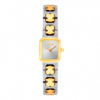 Reloj Analógico con Brazalete de Acero y Acero Dorado Icon Time  TOUS
