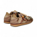 DEPORTIVO BROCHE TUL TERCIPELO BEIGE
