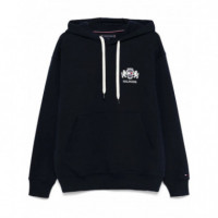 TOMMY HILFIGER - HILFIGER SMALL CREST HOODY - DW5 - F|MW0MW37462/DW5