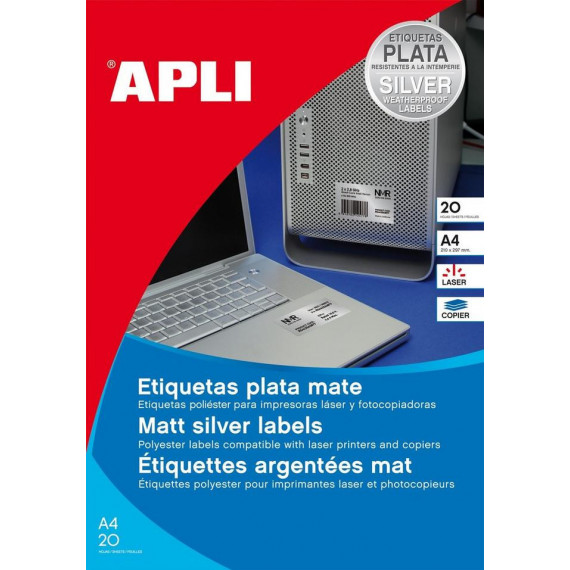 Etiquetas Adhesivas APLI Ref. 1228 para Intemperie