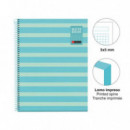 Cuaderno A4 80 Hojas Cuadrícula Between The Lines Celeste