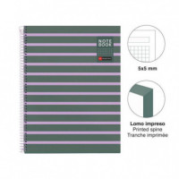 Cuaderno A4 80 Hojas Cuadrícula Between The Lines Ceniza