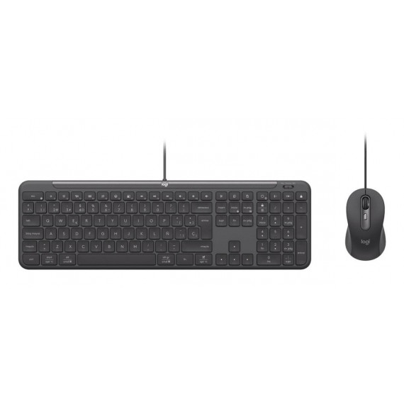 Teclado + Ratón LOGITECH Slim Wired MK620 (920-013345)