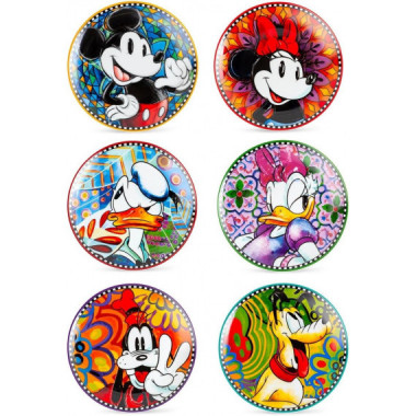 Set de 6 platos de postre variados de Disney