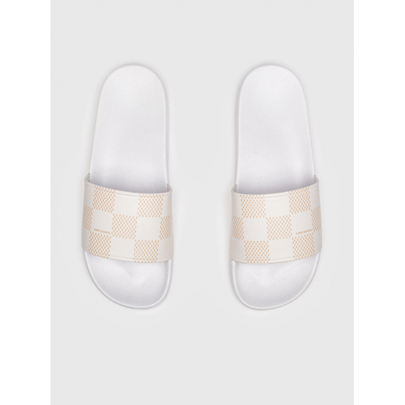 Slide Gianni Kavangh blanca estampada