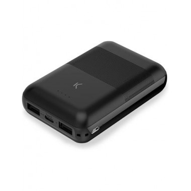 KSIX Bateria Externa Slim 10000Mah 2xUsb 1xTipo C BXBA10000M02 Negro