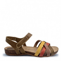 NATURE FEET Sandalias Khaki 4486-KAKI-BEIG-TEJA-MOSTA