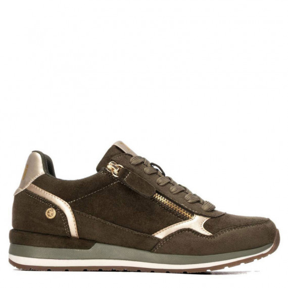 Xti Zapatilla suave de antelina 146368-KAKI