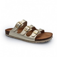 NATURE FEET Sandalias Plateadas 7231-BUGUI Platino