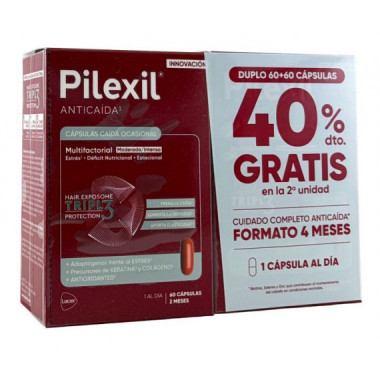 PILEXIL ANTICAIDA OCASIONAL 60CAP PACK 2&ordm;UN 40%
