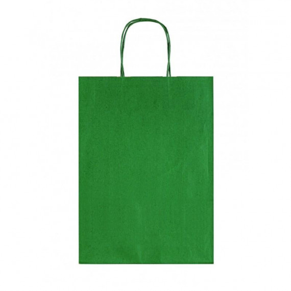 Bolsa de Papel Kraft ALLEGRA Verde Oscuro 36X12X41 Cm