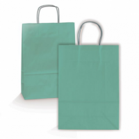 Bolsa de Papel Kraft ALLEGRA Color Verde Salvia 26X12X36 Cm